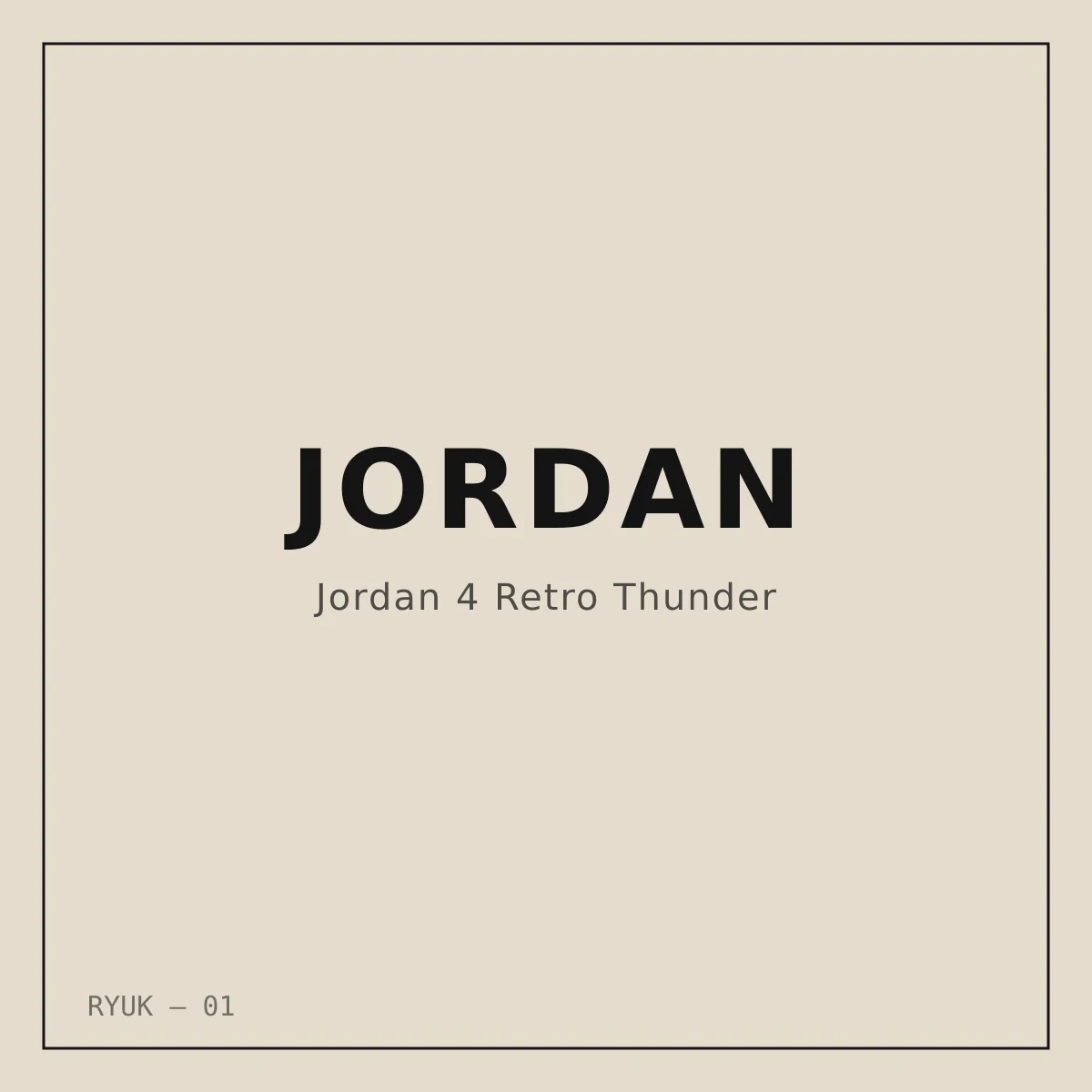 Jordan — Jordan 4 Retro Thunder