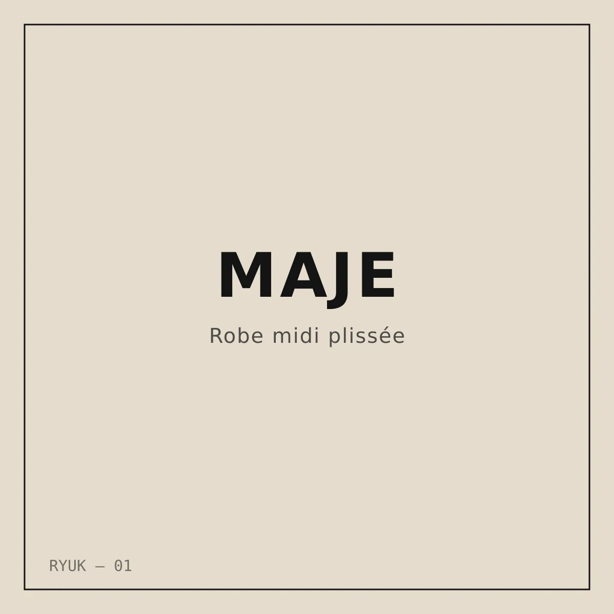 Maje — Robe midi plissée