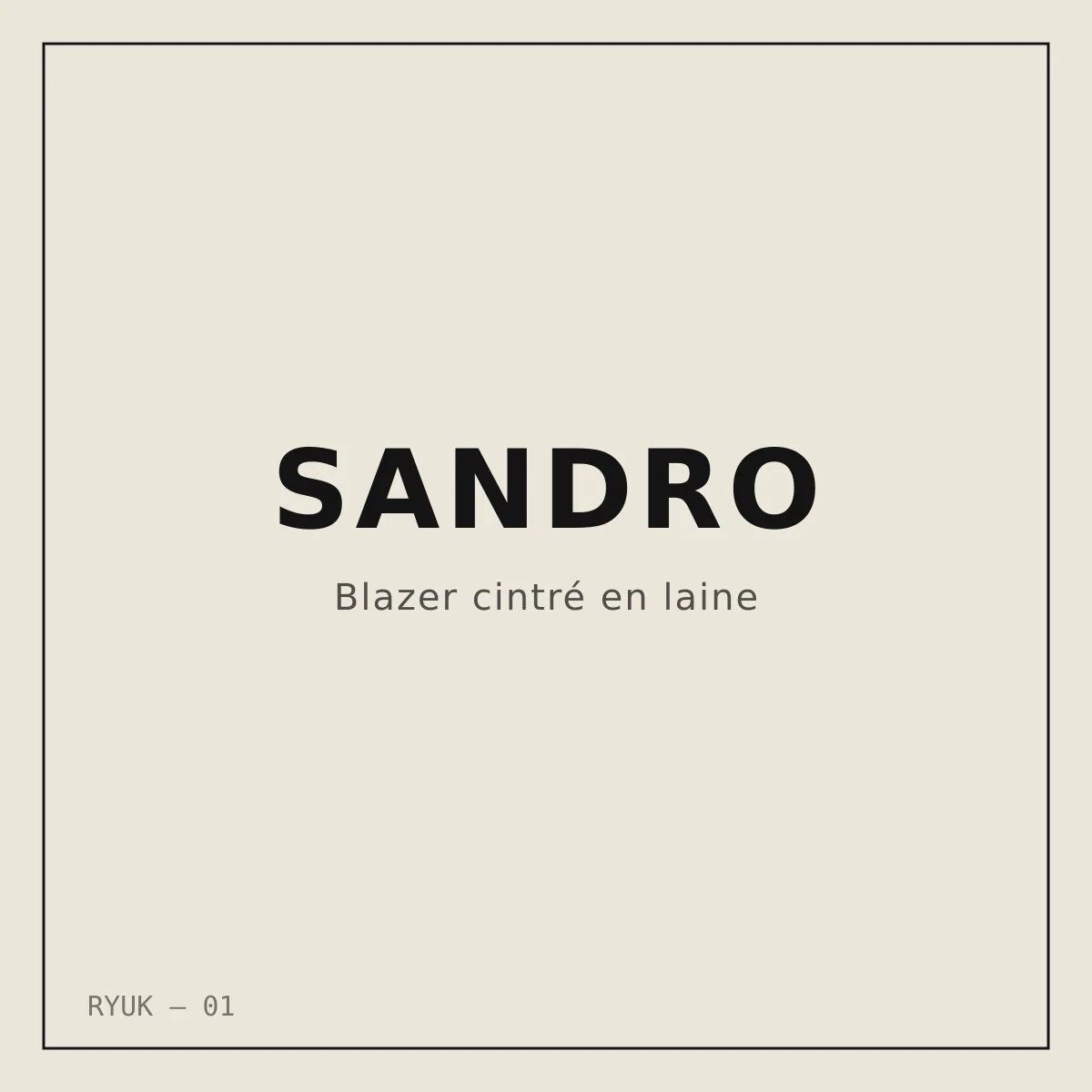 Sandro — Blazer cintré en laine