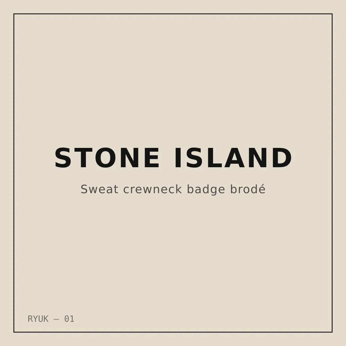 Stone Island — Sweat crewneck badge brodé